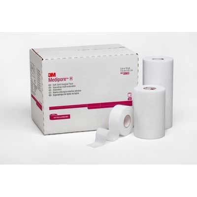 TAPES SURGICAL CLOTH/SILK LF NS 1IN X 10YD MEDIPORE H (2/PK 12PK/CS) [3M2861]