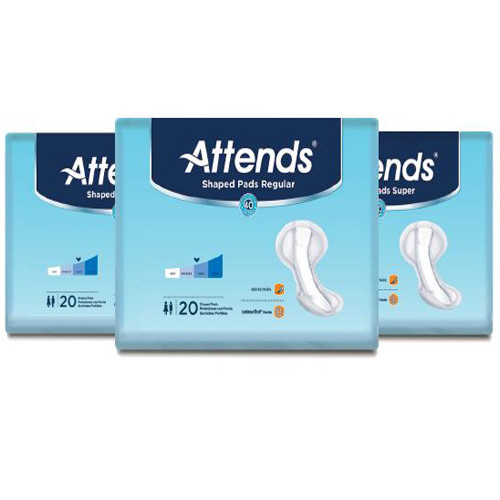 PADS INSERT SHAPED OVERNIGHT ABS DISP LF 13IN X 24.5IN GREEN ATTENDS MADE USA (20/PK 4PK/CS) [338-SPSA]