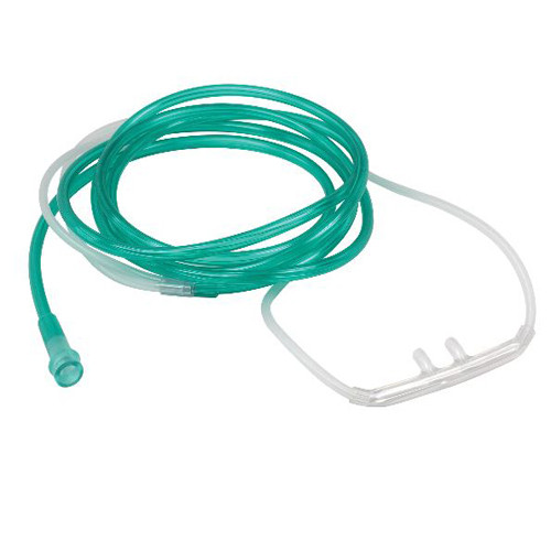 CANNULAS OXYGEN NASAL STANDARD TIP ADULT GREEN CRIMP RESIST W/7FT TUBING (25/CS) [781-RES1107SHF]