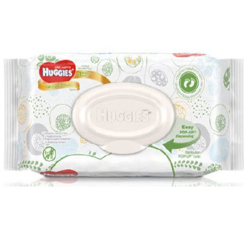WIPES MOIST DISP SPUNLACE BABY LF 7.7IN X 6.7IN UNSCENTED TUB HUGGIES NATURAL CARE (32/PK 16PK/CS) [KC42511]