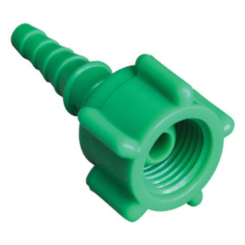 OXYGEN TUBING ADAPTER NIPPLE NUT CHRISTMAS TREE GREEN (10/PK) [781-RES002]
