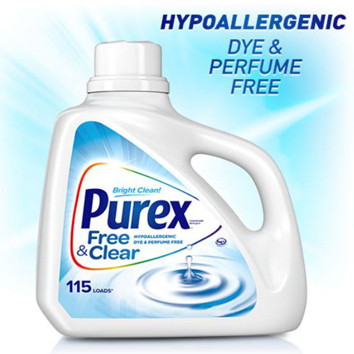 LAUNDRY DETERGENTS LIQUID HYPOALERGENIC FREE & CLEAR UNSCENTED 150OZ PUREX (4/CS) [DIA05020]