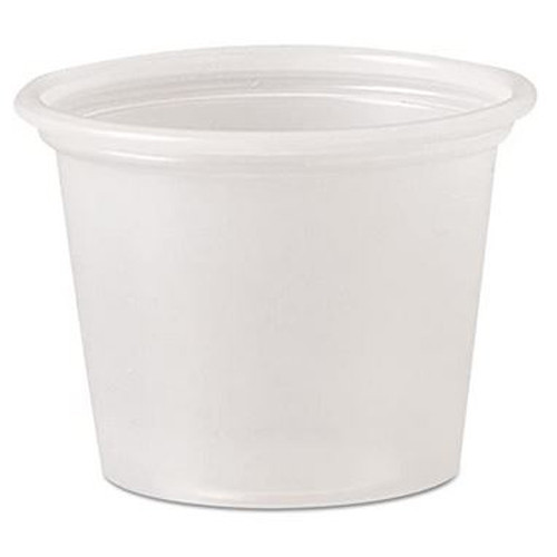 CUPS PORTION PLASTIC DISP 1OZ CLEAR W/O GRADUATIONS (2500/CS) [DCCP100N]