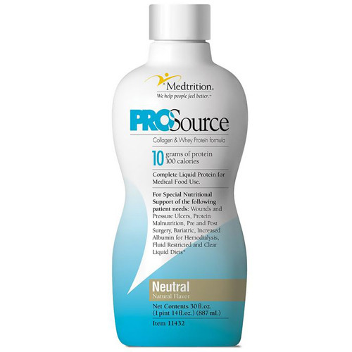NUTRITIONALS PROSOURCE PROTEIN LIQ 30OZ SUGAR FREE BTL UNFLV (4BTL/CS) [637-11432]