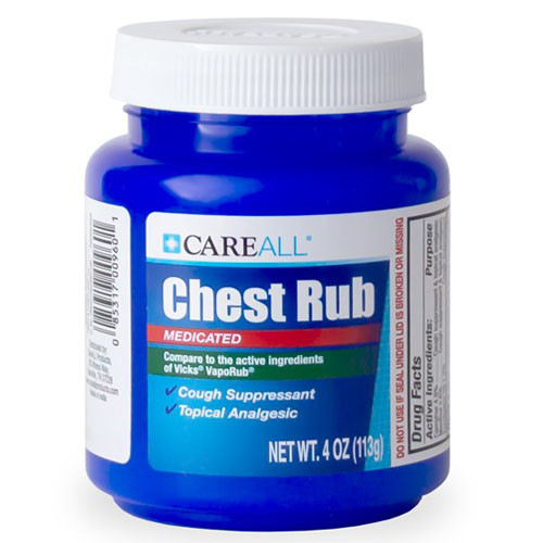 CHEST RUB MEDICATED 4OZ COMPARE TO VICKS VAPOR RUB (24/CS) [100-VR03]