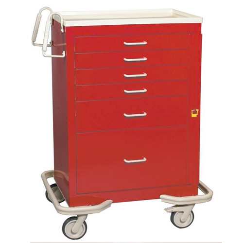 CARTS MEDICAL EMERGENCY STANDARD SERIES 6 DRAWER RED MADE USA (EA) [277-938095]