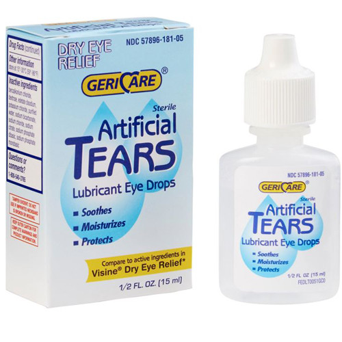 EYE DROPS ARTIFICIAL TEARS LUBRICATING ST 0.5OZ / 15ML BTL COMPARE TO VISINE TEARS (1/BTL 24/CS) [PH069L]