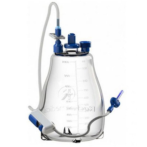 DRAINAGE VACUUM BOTTLE 1000ML W/DRAIN LINE “COMPARE TO PULEREX” (5/CS) [789-R51411-00-00]