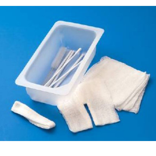 KITS/TRAYS TRACHEOSTOMY CARE 3 COMPARTMENT VINYL 2GLV DISP LF ST (30/CS) [304-3T3030A]