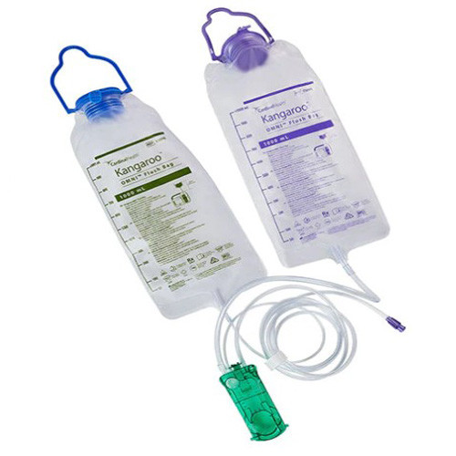 ENTERAL FEEDING THICK FORMULA PUMP SET W/ 500ML FLUSH BAG KANGAROO OMNI (30/CS) [150-E5FFR]