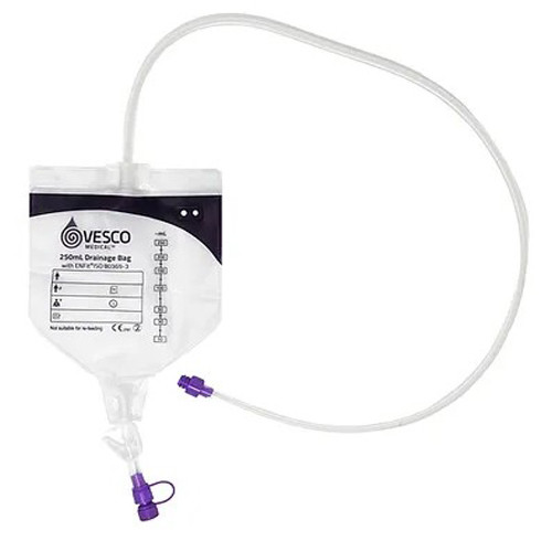 DRAINAGE BAGS ENTERAL W/ENFIT ST 250ML 30IN TUBING (30/CS) [600-ED09]