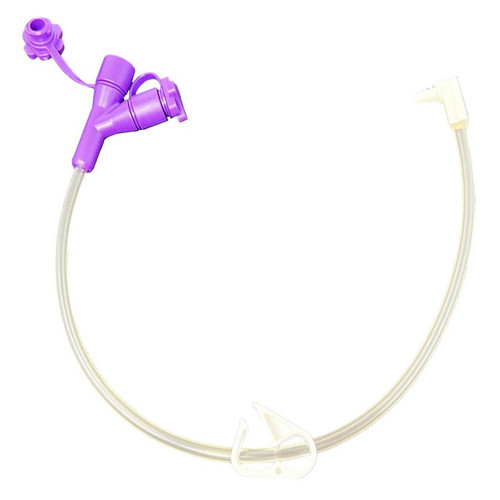 ENTERAL ACCESSORIES UNIVERSAL LOW PROFILE EXTENSION SET CONTINUOUS DUAL PORT RIGHT ANGLE (10/CS) [600-E1000]