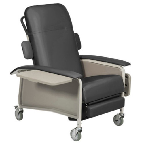 CHAIR GERI RECLINER W/TRAY 250LB CAP 4-POSITION CHARCOAL GREY (EA) [500-GC-4CHAR]