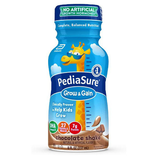 NUTRITIONALS PEDIASURE F/CHILD 8OZ BTL CHOC GROW & GAIN RETAIL PACK (6/PK 4PK/CS) [154-58058]