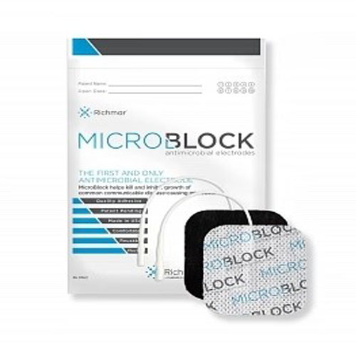 ELECTROCARDIOGRAPH ACCESSORIES ANTIMICROBIAL ELECTRODES 2IN X 2IN SQUARE WHITE CLOTH MICROBLOCK (4/PK 10PK/CS) [976-400-877-MIC]