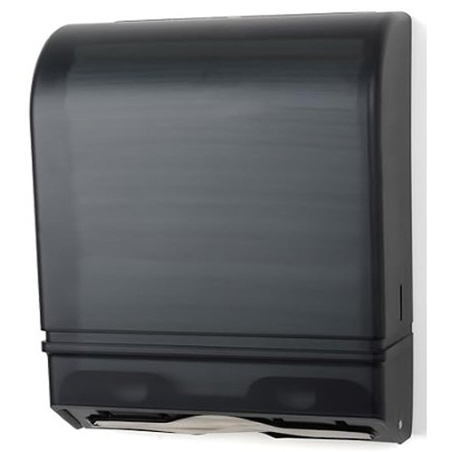 DISPENSERS PAPER TOWEL MULTI/C-FOLD TRANSPARENT BLACK (6/CS) [500-UTDMF-01]