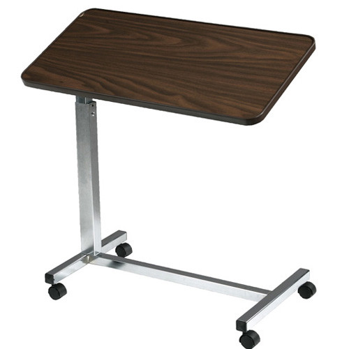 TABLES OVERBED AUTOMATIC ADJ HT 28IN-45IN 25LB CAP WALNUT (EA) [482-13067]