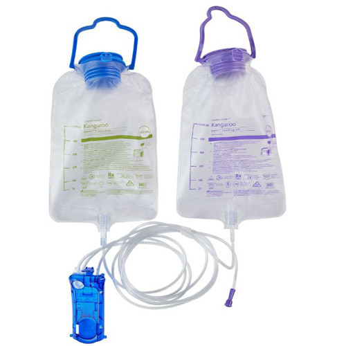 ENTERAL FEEDING PUMP SET 500ML FLUSH BAG KANGAROO OMNI (30/CS) [150-B5FF]