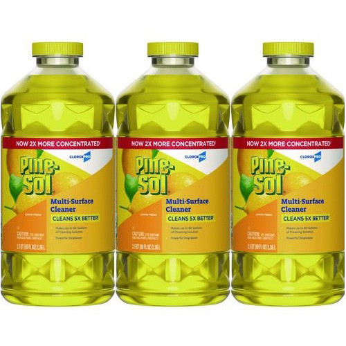 CLEANERS SANITIZER (EPA) DEODORIZER HARD SURFACE / FLOOR LEMON 80OZ CONC PINE-SOL (3/CS) [CLO60607]