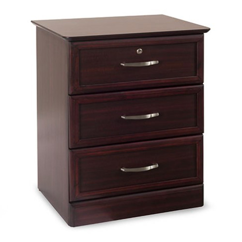 CABINET BEDSIDE 3 DRAWER 24IN X 16IN 30IN MAPLE, MAHOGANY OR AMBER CHERRY (EA) [630-HC-BSC3D]