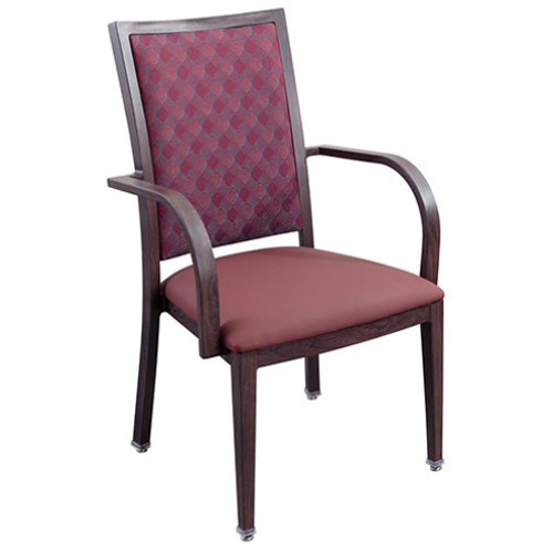 DINING ROOM CHAIR 24IN X 25IN X 39IN 500LB CAP ALUMINUM WOOD GRAIN FINISH (EA) [630-DCA100R]