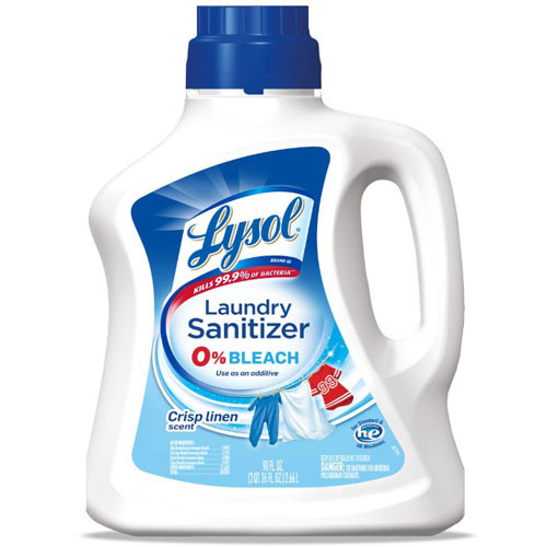 LAUNDRY SANITIZER CRISP LINEN LYSOL 90OZ (4/CS) [REC95872]