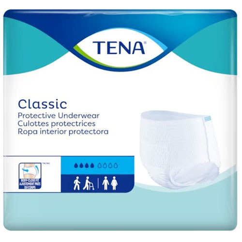 BRIEFS PULL UPS ADULT MOD/HVY ABS DISP LF 55-66IN XL WHITE TENA CLASSIC (14/PK 4PK/CS) [250-72516]