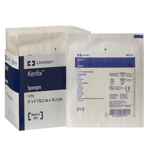 DRESSINGS GAUZE SPONGES ST 12PLY 4IN X 4IN 2IN PEEL BACK KERLIX (2/PK 24TR/CS) [150-5072K]