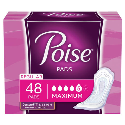 PADS BLADDER CONTROL GUARDS HVY ABS DISP LF 12.2IN WHITE POISE (48/PK 2PK/CS) [KC47199]