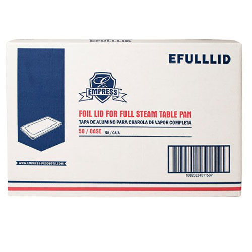 LIDS ONLY STEAM TABLE PAN FITS FULL SIZE 20.63IN X 12.76INX .28IN EMPRESS (50/CS) [500-FLID]