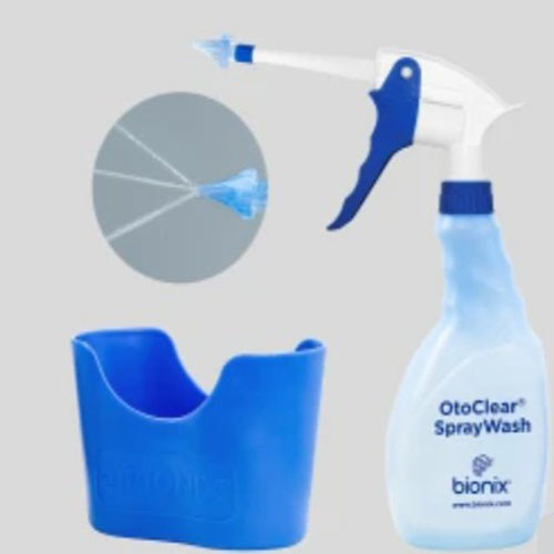 KITS IRRIGATION EAR 470ML SPRAY WASH 5 TIPS BOTTLE W/BASIN OTOCLEAR (ST) [487-7295]