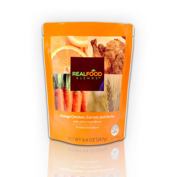 NUTRITIONALS REAL FOOD BLENDS 9.4OZ PKT CHICKEN BROWN RICE & CARROTS (12PKT/CS) [799-49746]