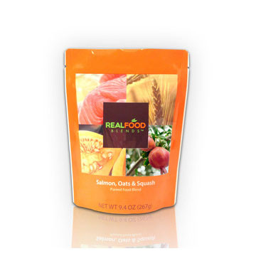 NUTRITIONALS REAL FOOD BLENDS 9.4OZ PKT WILD CAUGHT SALMON GF OATS & SQUASH (12PKT/CS) [799-49747]