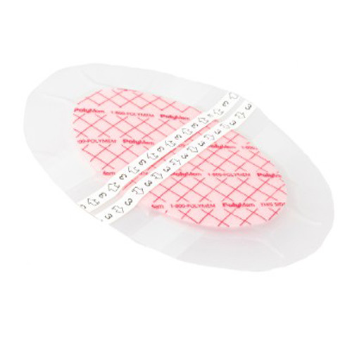 DRESSINGS QUADRAFOAM ADH BORDER FILM 6.5IN X 8.2IN #8 OVAL POLYMEM SHAPES (10/BX 2BX/CS) [140-8086]