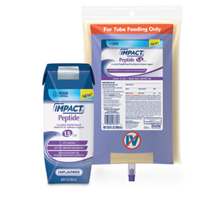 NUTRITIONALS IMPACT PEPTIDE 1.5 1000ML BAG UNFLV (6/CS) [160-097371]