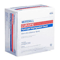 DRESSINGS IMPREGNATED HYDROGEL GAUZE LF ST 4IN X 4IN CURAFIL (25/BX 4BX/CS) [150-9256]
