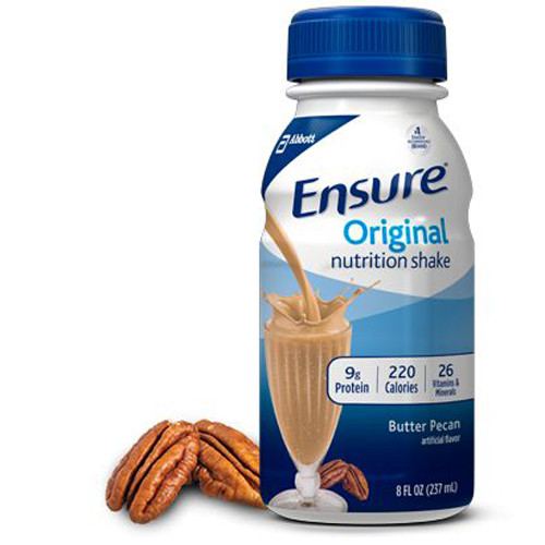 NUTRITIONALS ENSURE ORIGINAL SHAKE 8OZ BTL BUTTER PECAN (24/CS) [154-57240]