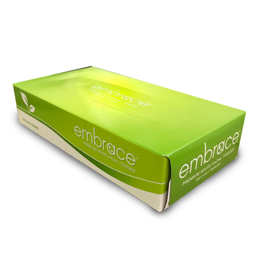 TISSUE FACIAL DISP 2PLY 8IN X 8IN EMBRACE (100/BX 30BX/CS) [500-FT01]