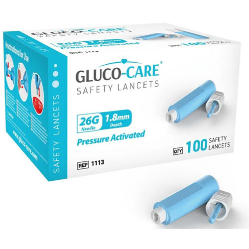 BLOOD LANCETS SAFETY CONTACT ACTIVATED ST 26GA 1.8MM DEPTH (100/BX 50BX/CS) [600-L200-1.5]