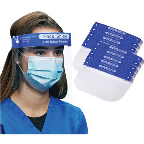 FACE SAFETY PROTECTOR SHIELD 12.9IN X 8.6IN ANTI-FOG (10/BG 20BG/CS) [500-M10FS]