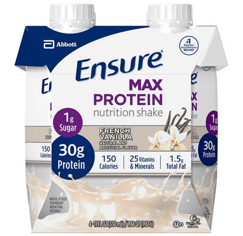 NUTRITIONALS ENSURE MAX PROTEIN 11OZ ARC MILK VAN (4/PK 3PK/CS) [154-67165]