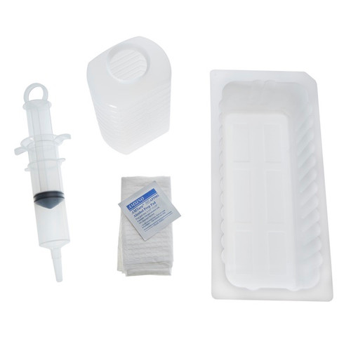 KITS/TRAYS ENTERAL/IRRIGATION/CATHETER DISP ST W/60CC PISTON SYRINGE & 1000CC TRAY LF COMPLIANCE SOLN (20/CS) [600-PKIT]