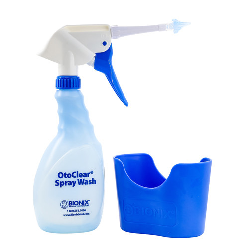 KITS IRRIGATION EAR 470ML SPRAY WASH 20 TIPS BOTTLE W/BASIN OTOCLEAR (ST) [487-7290]