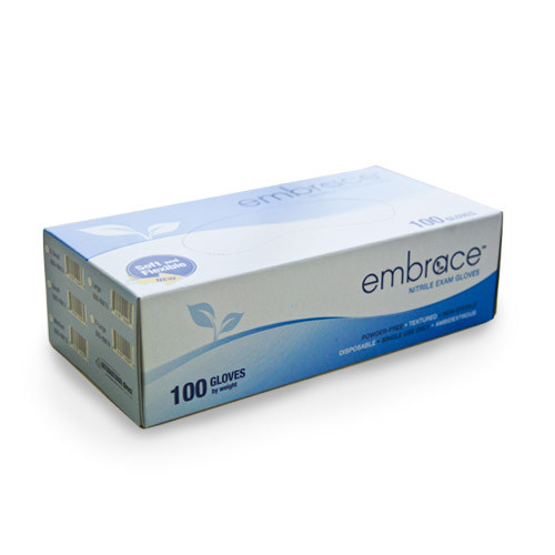 GLOVES EXAM NITRILE PF DISP LF NS 240MM MD (100/BX 10BX/CS) [600-NW12-BX]