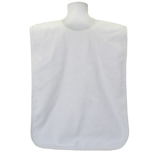 CLOTHING PROTECTOR BIBS VELCRO 18IN X 36IN STANDARD WHITE (6DZ/CS) [600-CP1836W-V]