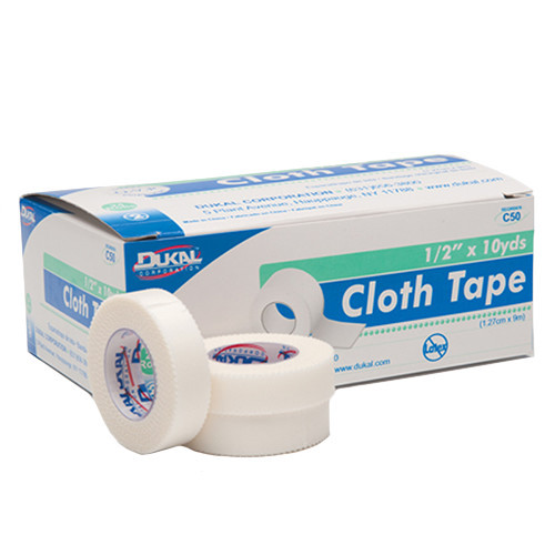 TAPES SURGICAL CLOTH/SILK LF NS .5IN X 10YD (24RL/BX 12BX/CS) [600-CT24-EA]