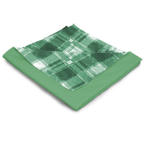 UNDERPADS REUSABLE 34IN X 36IN HEAVY SOAKER IBEX 80/20 COTTON/POLYVINYL PLAID GREEN BACKING MADE USA (2DZ/CS) [600-UPAD-HVYP]