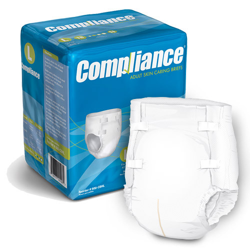 BRIEFS DIAPERS ADULT HVY ABS DISP LF 45-58IN LG BLUE COMPLIANCE MADE USA (18/PK 4PK/CS) [600-CBHL-PK]