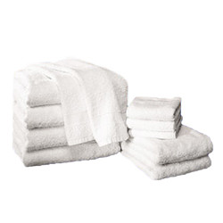 WASHCLOTHS 16S 100%C 12IN X 12IN 1.5LB W/DOBBY BORDER WHITE PREMIUM (25DZ/CS) [600-WC1313]