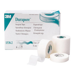 TAPES SURGICAL CLOTH/SILK LF NS 2IN X 10YD DURAPORE (6RL/BX 10BX/CS) [3M1538-2-EA]